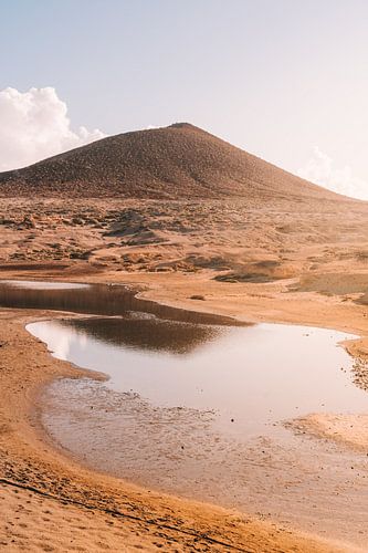 Red mountain in El Médano, Tenerife by Elke Wendrickx