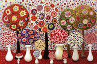 Kleurrijke paddenstoelen en bomen van Frank Heinz thumbnail