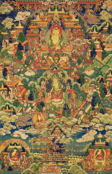 Bouddhiste, Maitreya au paradis de Tusita, statue de Bouddha par finemasterpiece