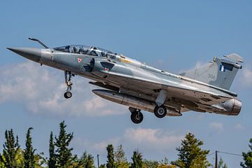 Greek Dassault Mirage 2000-5 lands at Tanagra Air Base. by Jaap van den Berg