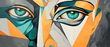 Mysterious eyes - play of colours Fragmented soul view by Poster Art Shop