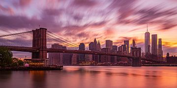 New York Skyline - Brooklyn Bridge 2016 (2) van Tux Photography