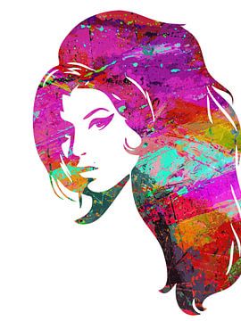 Amy Winehouse Modern Abstract Portret
