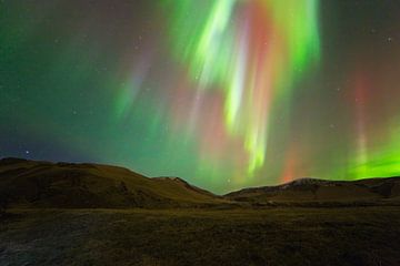 Noorderlicht (Aurora Borealis) in IJsland van Anton de Zeeuw