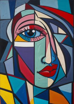 Abstracte vrouw Picasso stijl