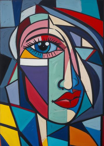 Abstracte vrouw Picasso stijl
