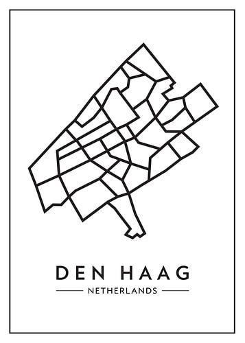 Den-haag from above - abstract lines with character