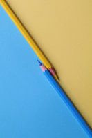 Pencils form the Ukrainian flag