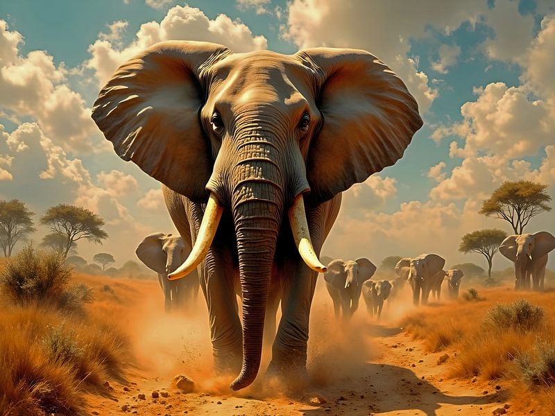 King of the savannah by Babetts Bildergalerie
