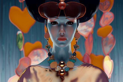 Fashionista met juwelen