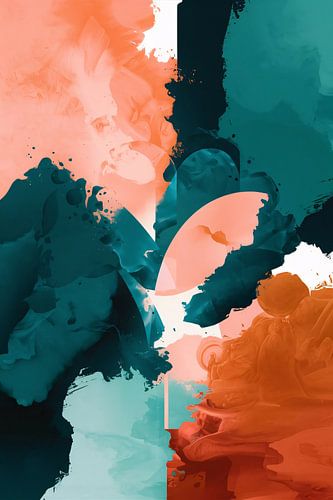 Abstracte kleurrijke vormen compositie