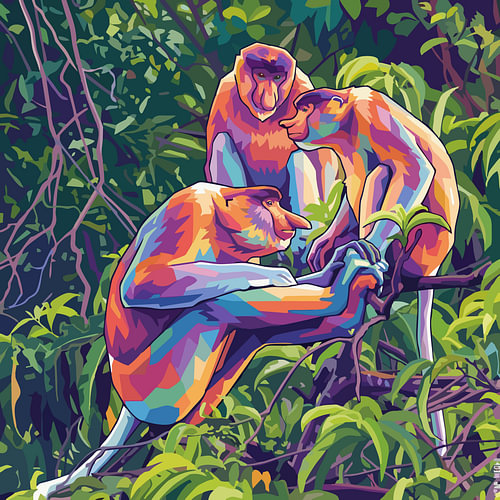 PROSPECTUS MONKEY WPAP POPART - METALEN POSTER