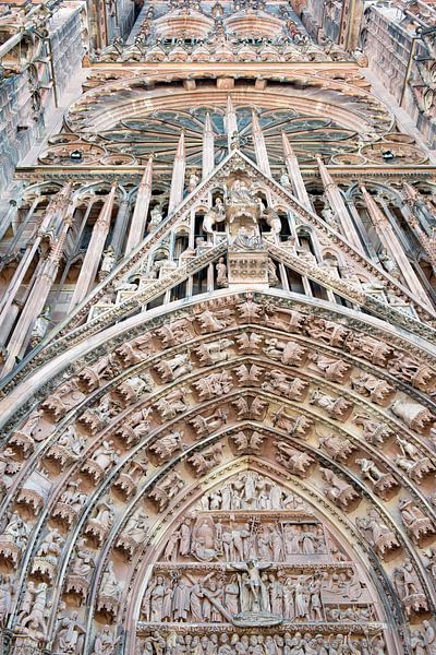 Detail der Notre-Dame von Straßburg von Hanneke Luit