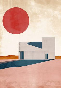 Bauhaus Poster Kunstdruk Ontwerp Architectuur van Niklas Maximilian