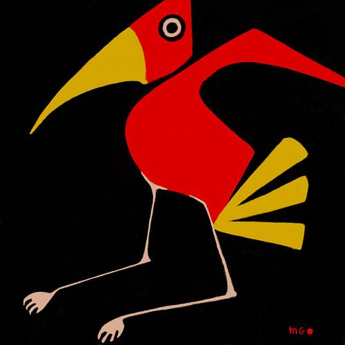 Jeune oiseau, première leçon de vol, vulnérabilité. sur Martin Groenhout