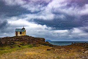 Le vieux phare de Dalatangaviti, à l'est de l'Islande