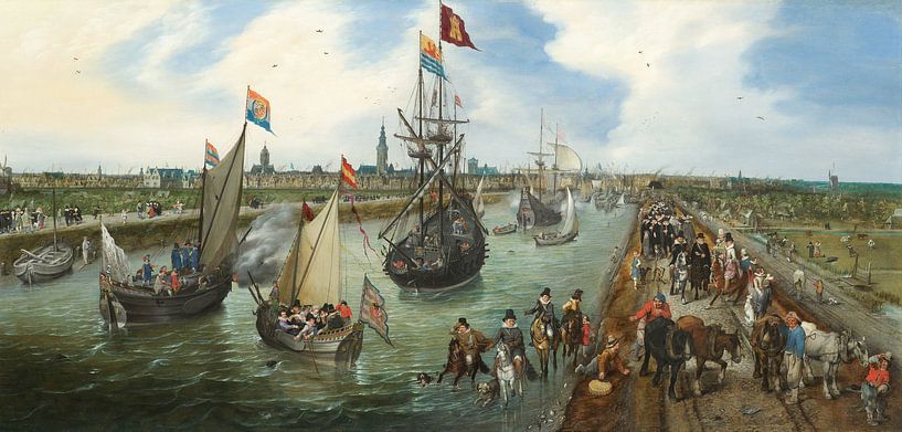 Abreise eines Würdenträgers aus Middelburg - Adriaen Pietersz von Rebel Ontwerp