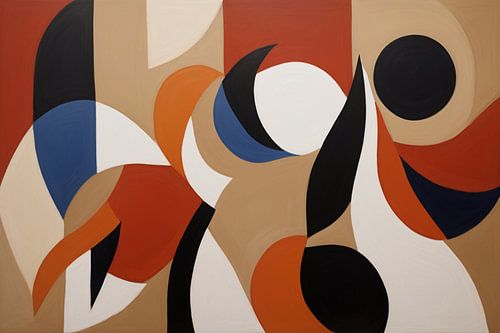 Kleurrijk abstractie: Dansende Geometrieën