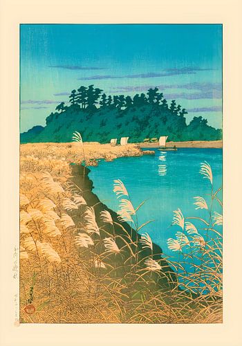 Fin d'automne à Ichikawa, par Kawase Hasui
