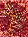 Kaart van Antwerpen groot in de stijl 'Amber Autumn' van Maporia thumbnail