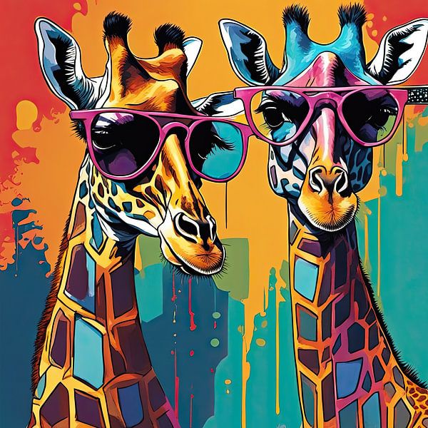 Painting Giraffes 02.30 by Eye catching paintings