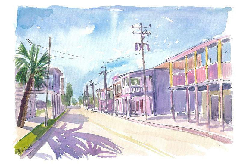 Cedar Key Florida Sereniteit met zonovergoten straten en kustcharme van Markus Bleichner