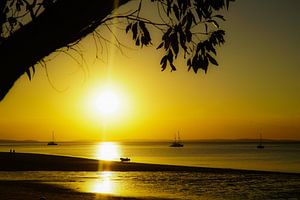 Coucher de soleil sur l'île de Fraser sur Ivo de Rooij