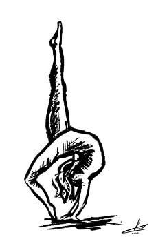 Danseuses de ballet avec une jambe en l'air sur Emiel de Lange