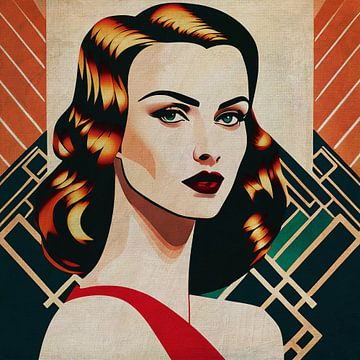 Portret van Micha een echt Art Deco meisje van Jan Keteleer