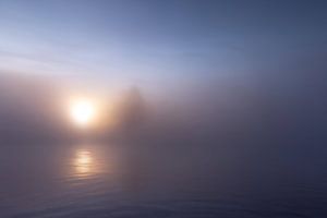 Der See im Nebel versunken