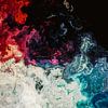 marmeren abstractie kunst zwart wit blauw #marble van JBJart Justyna Jaszke