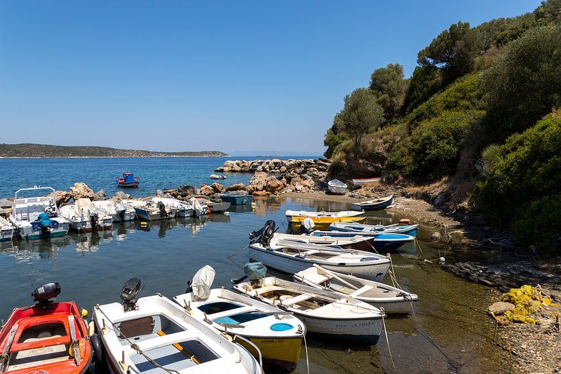 Boats on Samos by Elly Damen