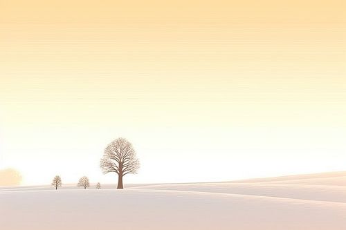 Beige Malerei Serenity's Whisper | Horizont