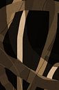 Modern abstract minimalist retro artwork in brown, beige, black III by Dina Dankers thumbnail