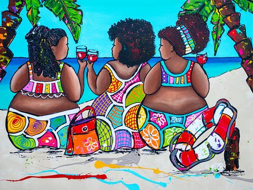 cheerful beach scene by Happy Paintings / Renata Rolefes