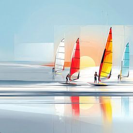 Windsurfer - im Licht der Weite-04 von Rautenberg Digital Art Maritim