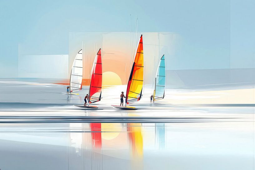 Windsurfer - im Licht der Weite-04 von Rautenberg Digital Art Maritim