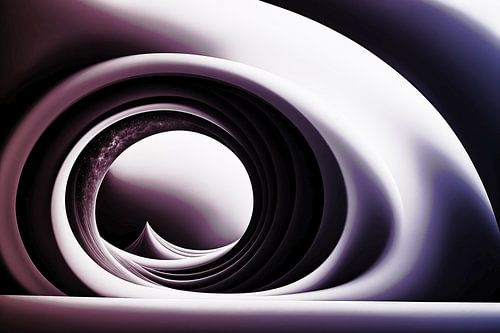 Abstracte minimalistische spiraal