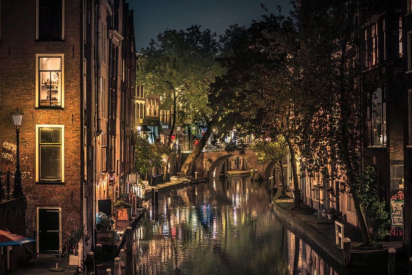 Utrecht, Oudegracht the colours of the night by Tineke Zijtveld