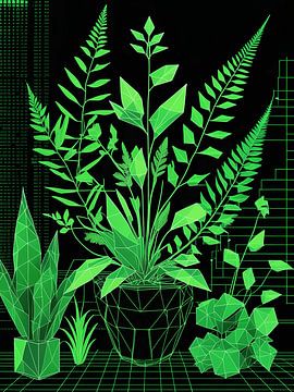 Digital Nature - Neon-Botanik von Giandra Safaraz