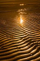 Nordsee Rippel im Sonnenuntergang