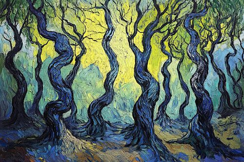 olieverfschilderij spiritueel bos