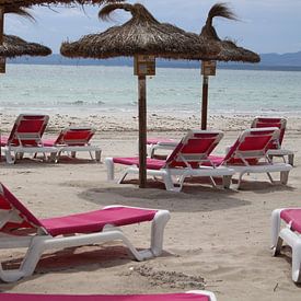 Beach chairs on the beach by Audrey Nijhof