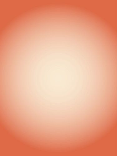 Abstracte wanddecoratie met een warm terracotta-oranje kleurverloop