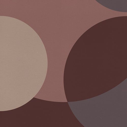 Moderne abstracte kunst. Geometrische vormen in roze, taupe, bruin, beige IX