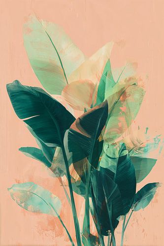 Bananan Leaves in Pastels no.3