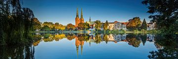 Molenvijver in de oude binnenstad van Lübeck. van Voss Fine Art Fotografie