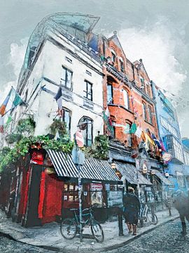 Dublinse aquarelkunst #Dublin van JBJart Justyna Jaszke