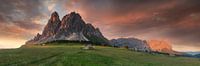 Alpine panorama in the Dolomites in South Tyrol