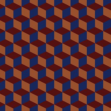 Modern abstract geometrisch patroon in retrostijl nr. 7 van Dina Dankers